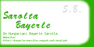 sarolta bayerle business card